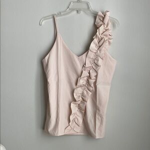 Elegant Nude Ruffle Top